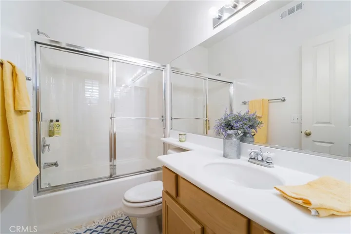 Secondary full bath is next to the secondary bedroom.