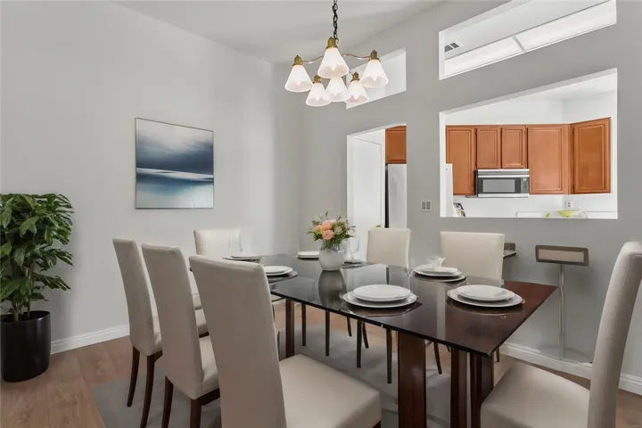 Digitally Staged Dining Area