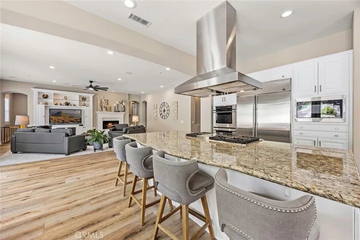 Kitchen has 10 ft Island with lots of cabinets and storage