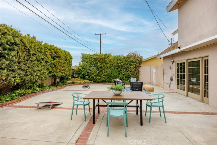 Backyard backs up to a large grass field