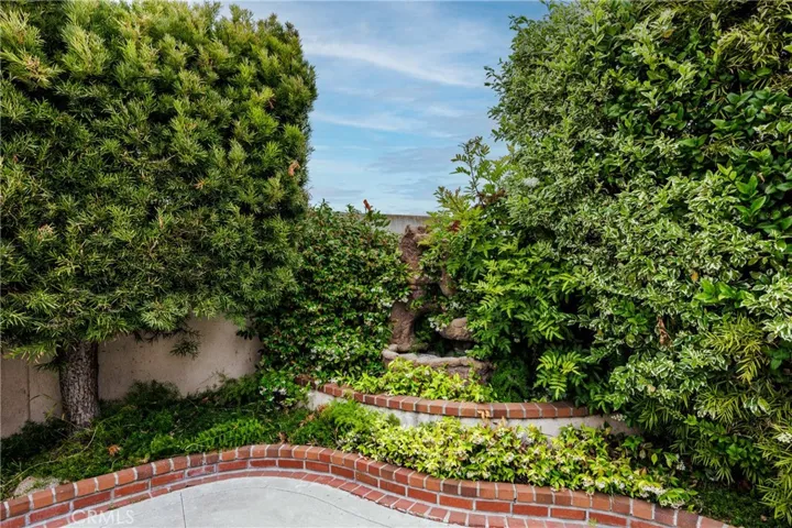 Backyard fountain used as a planter