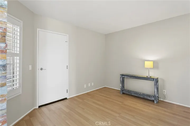 Downstairs Den/Office. Door out to garage.