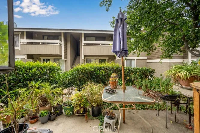 Your patio space surrounded by soothing sounds of the water features.