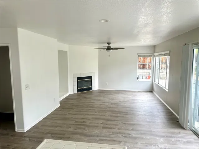   New vinyl laminate flooring in family room.