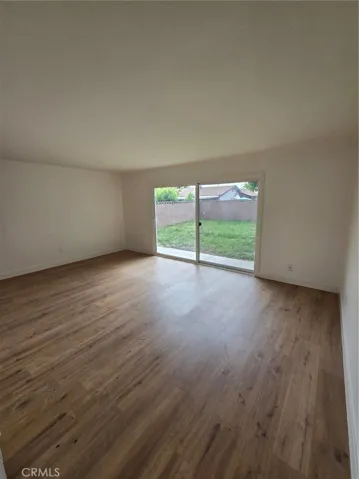 Living Room with back yard in view