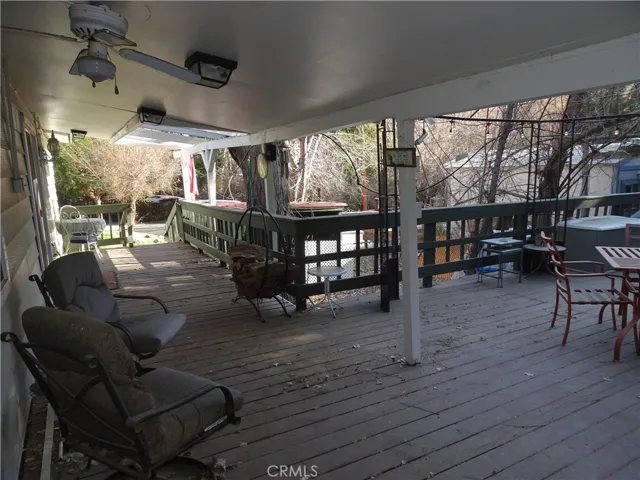 Partially covered deck
