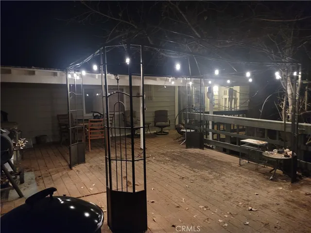 nighttime in winter on deck