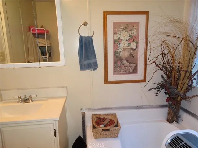 View of soaking tub
