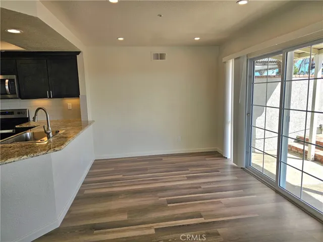 Dining room with a view of the ocean.