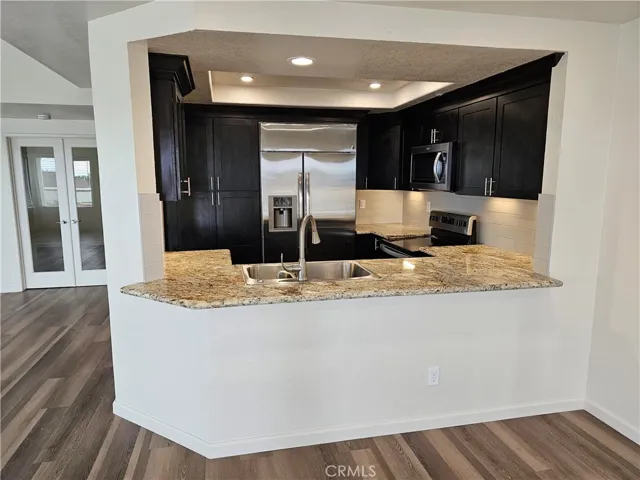 Kitchen open to the dining room and living room