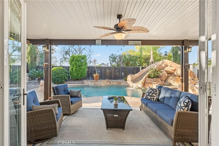 View from Kitchen Backyard Oasis