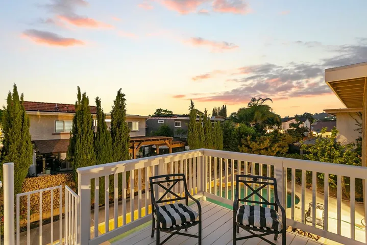 Peaceful pool views from your private deck