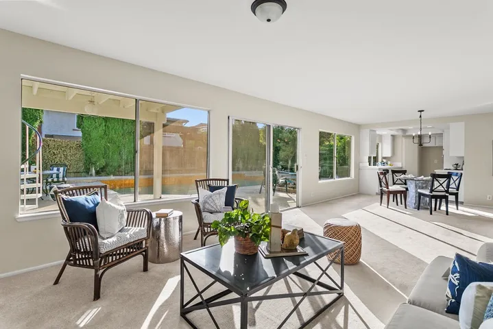 Backyard views from casual living area