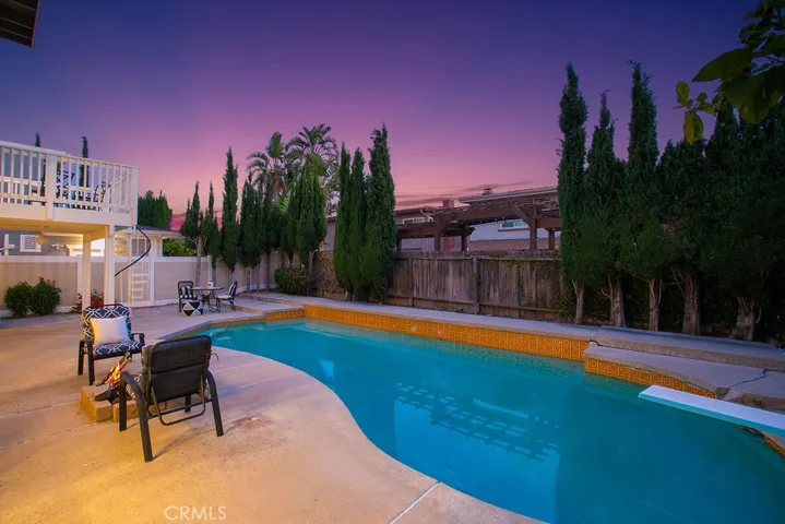 Watch your guests in the pool or enjoying the fire pit