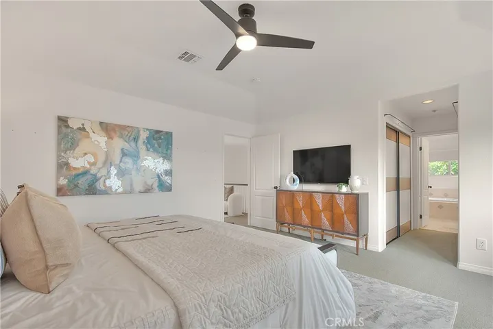 Master suite with 2 closets