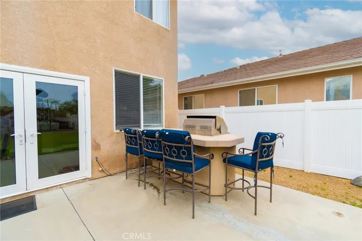Backyard cooking area