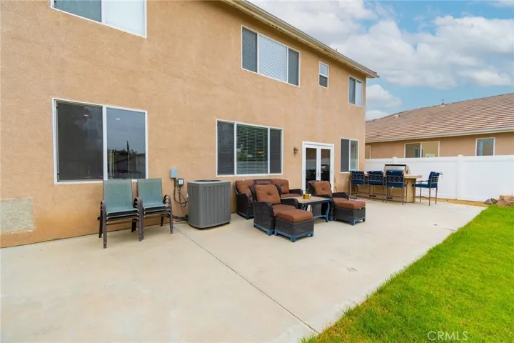 Large paved patio