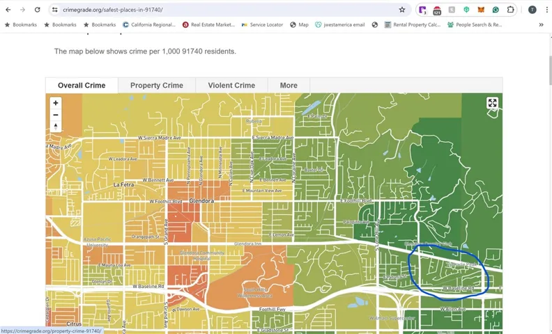 Safety Map from Crimegrade.org