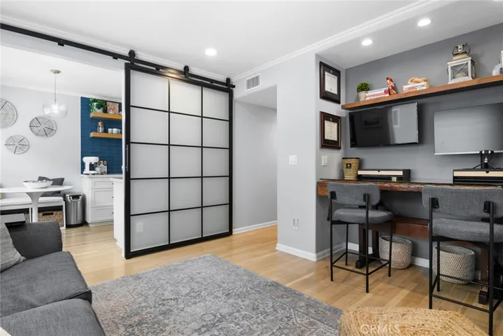 3rd bedroom that has been converted into a Den. Currently being used as an office