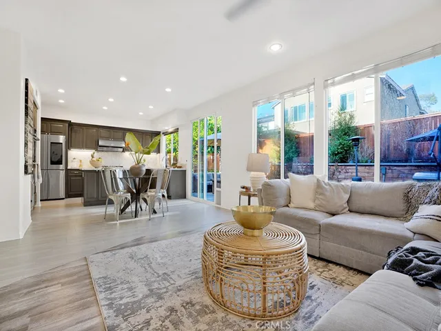 View from the living room to the kitchen!! spacious for entertaining while you cook!!