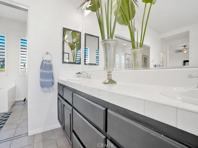 Primary Suite Bathroom double sinks.