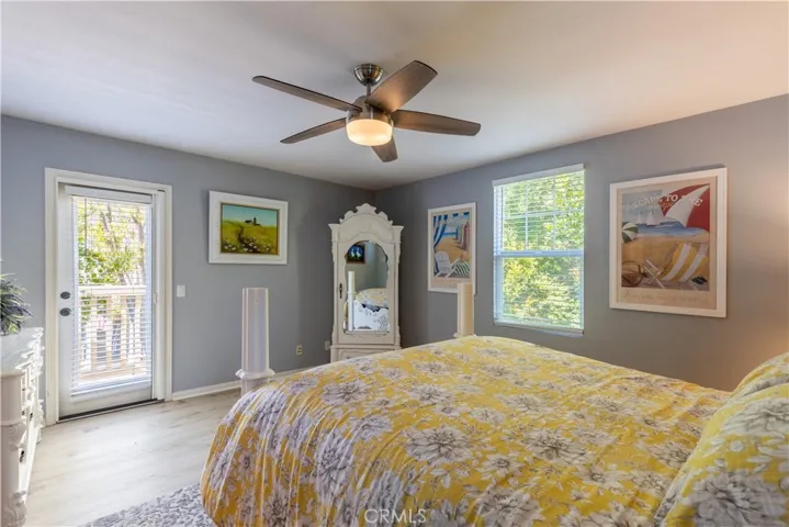 The primary suite in Plan C Surrey Farm homes are spacious and include a private balcony, seating area space, dual closets, and a large spa like en suite with separate shower and soaking tub