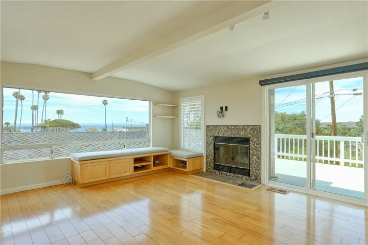 Upstairs family room with panoramic ocean views