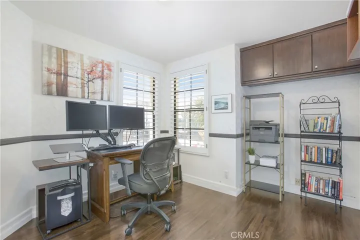 Downstairs bedroom, currently set up as the all-important home office