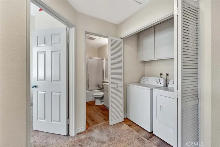 Laundry closet located upstairs (washer and dryer included)