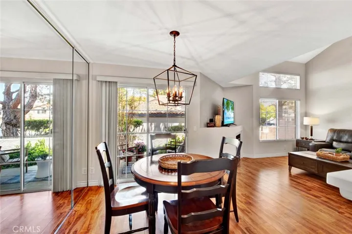 Sliding glass door to access private patio