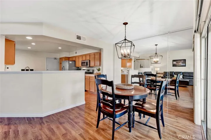 Kitchen is open to dining room