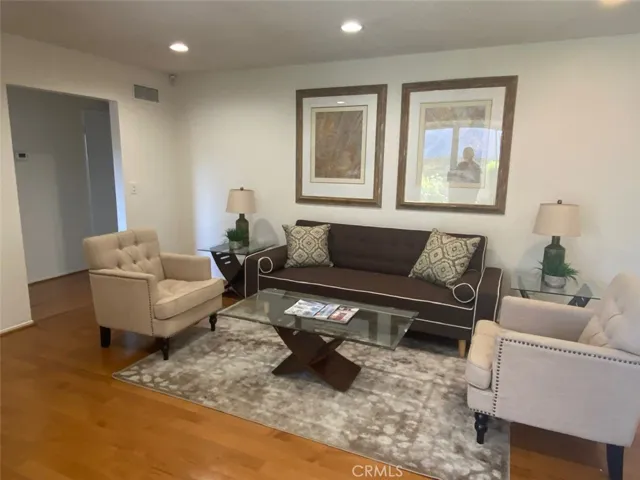 Open Great Room with Living Room. Recessed lighting