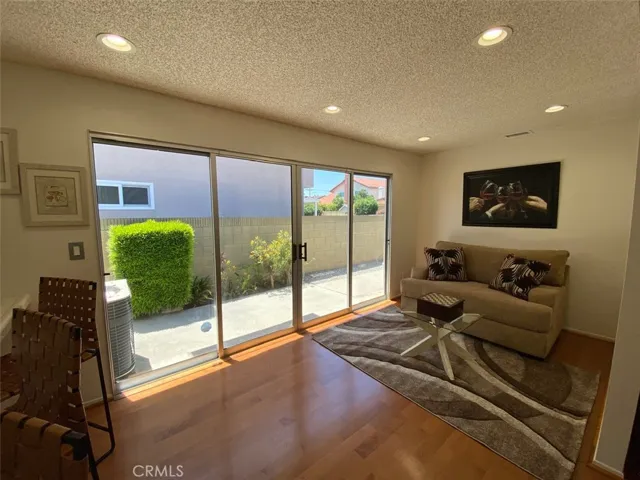 Double Sliders leading to side yard