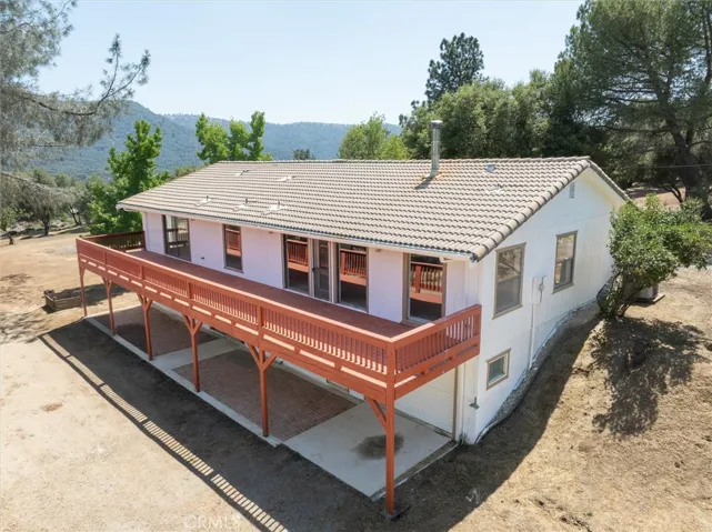 The rear of the house is the gathering spot for the family on both levels
