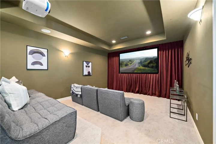 4th bedroom currently set up as in home theater 
