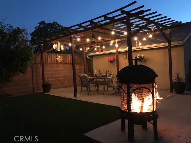 Enjoy your private back yard with a roaring fire to add that special ambiance and warmth to your evening.