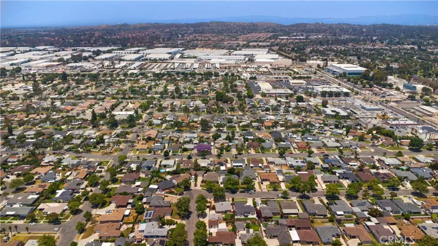 Panned out arial view.