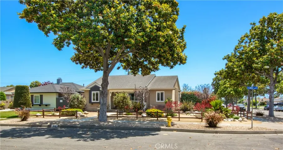 Another view of your beautiful home including mature Magnolia trees.