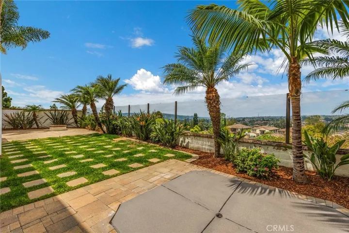 Backyard with a view to the ocean