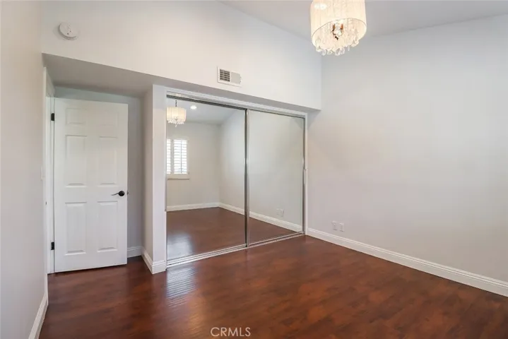Bedroom 2 has mirrored closets