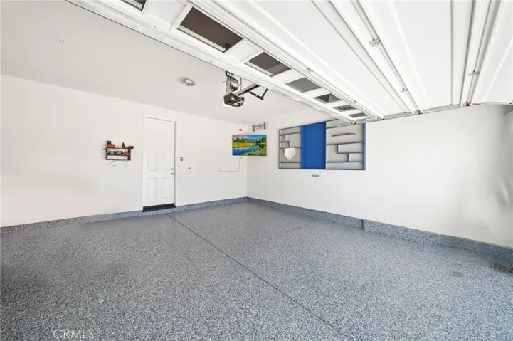 Garage with epoxy floor