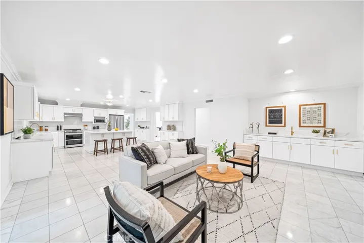 Family Room open to the Kitchen.