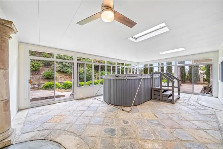 Outdoor Sunroom: Above ground Lap Pool.