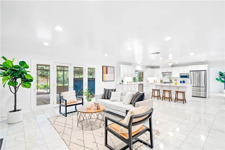 Family Room open to the Kitchen.