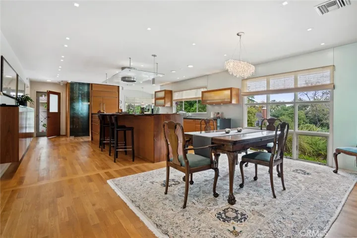 Dining room open to kitchen
