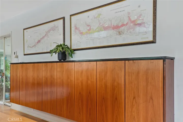 Walnut wood cabinets
