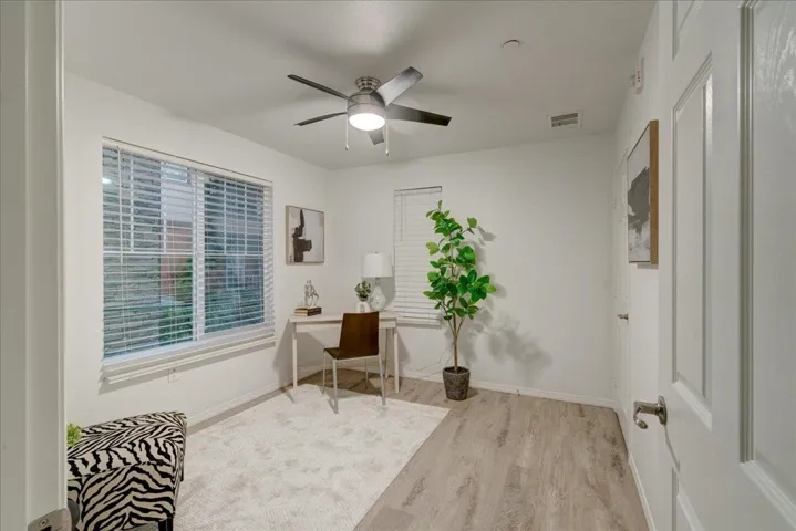 Downstairs with a large walk-in closet