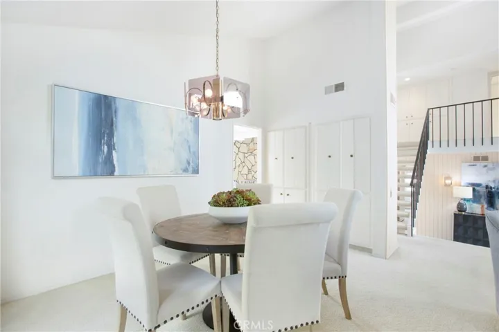 Dining area in living area
