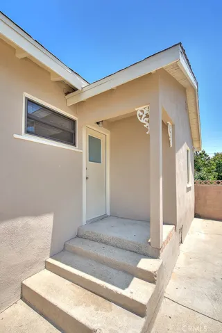 Door to the side yard