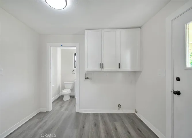 Laundry room near the back porch